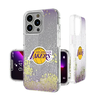Los Angeles Lakers Linen Logo iPhone Glitter Case