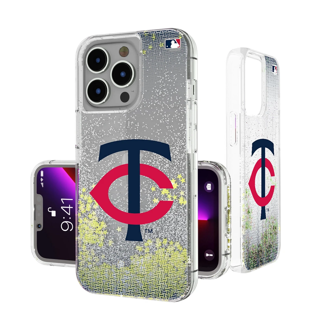 Minnesota Twins Linen Logo iPhone Glitter Case