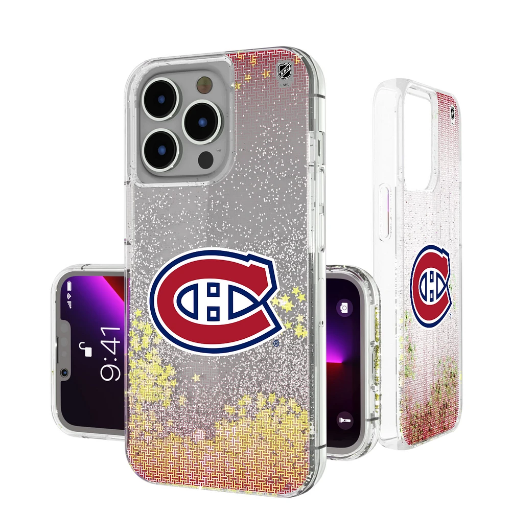 Montreal Canadiens Linen Logo iPhone Glitter Case