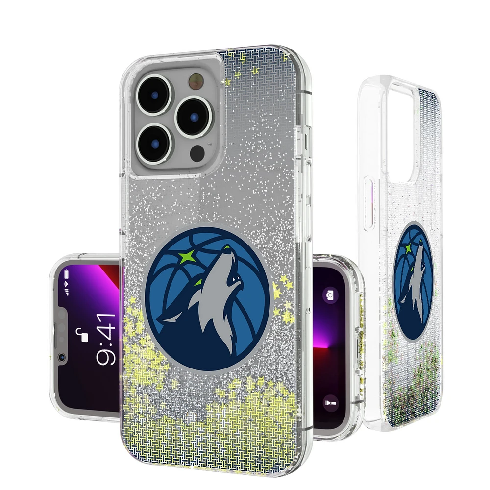 Minnesota Timberwolves Linen Logo iPhone Glitter Case