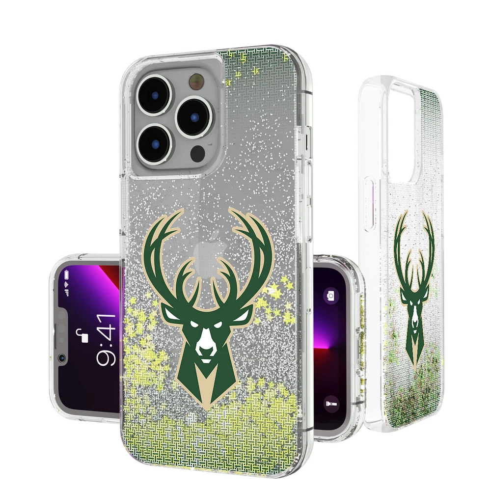 Milwaukee Bucks Linen Logo iPhone Glitter Case