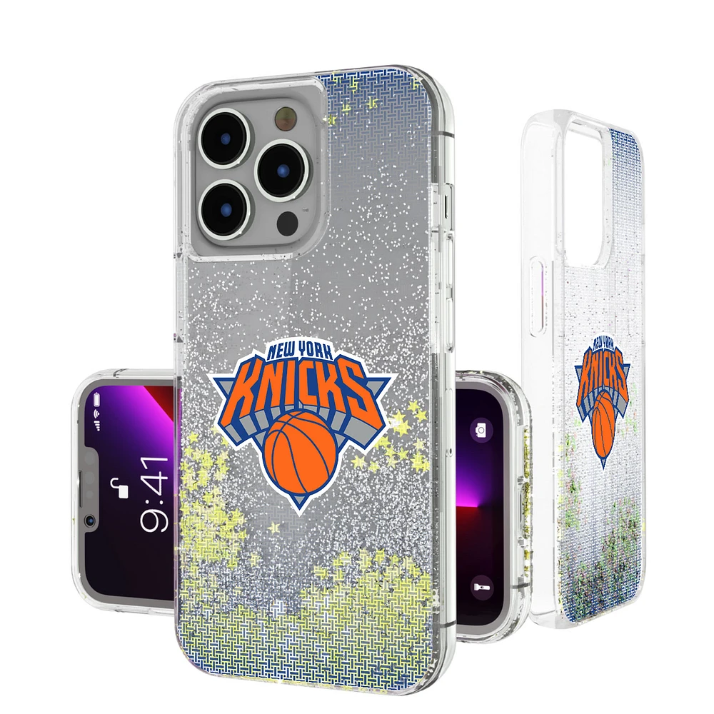 New York Knicks Linen Logo iPhone Glitter Case