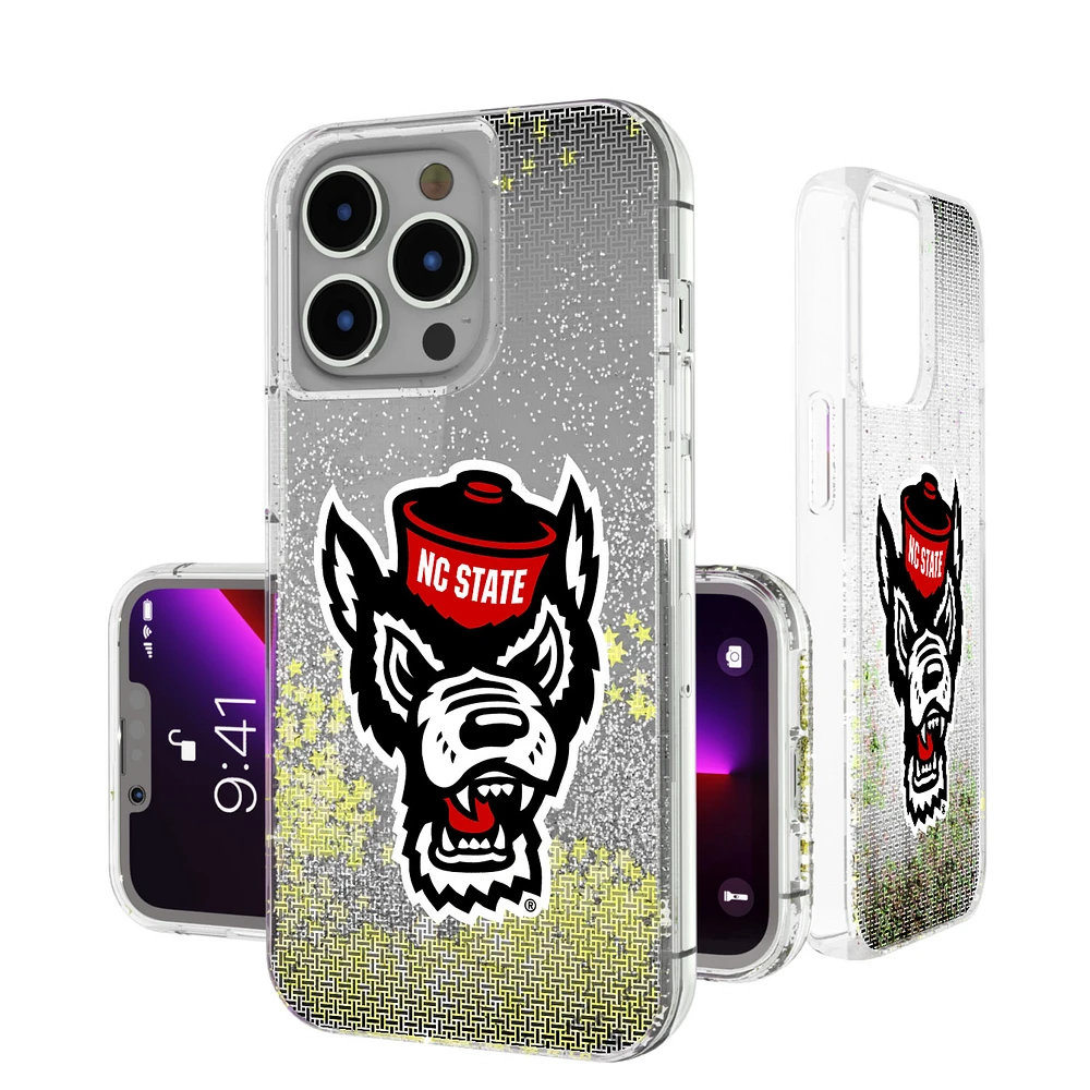 NC State Wolfpack Linen Logo iPhone Glitter Case