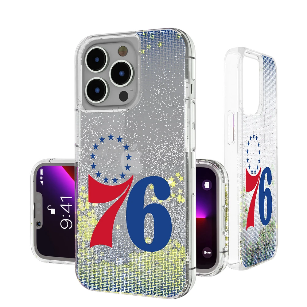Philadelphia 76ers Linen Logo iPhone Glitter Case