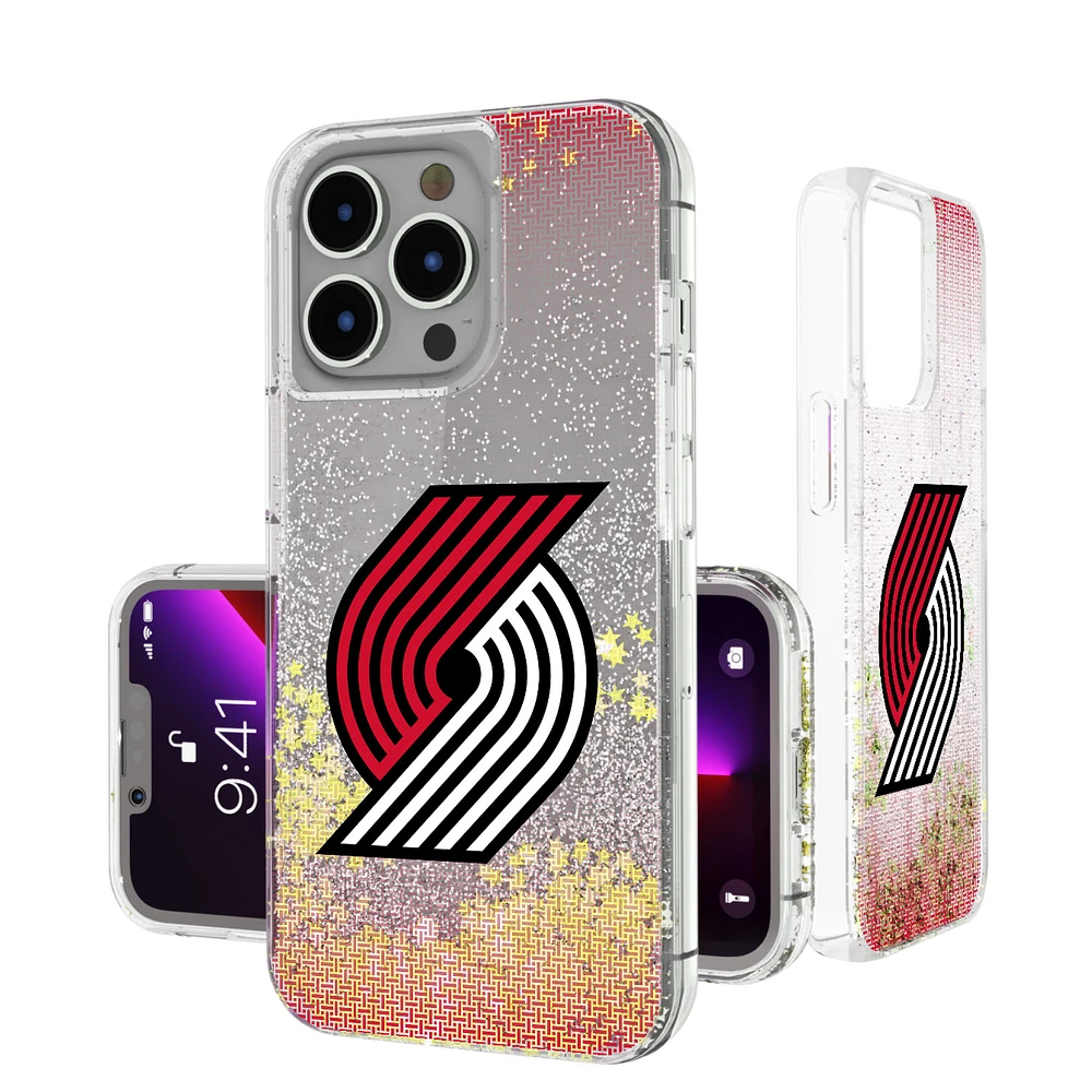 Portland Trail Blazers Linen Logo iPhone Glitter Case