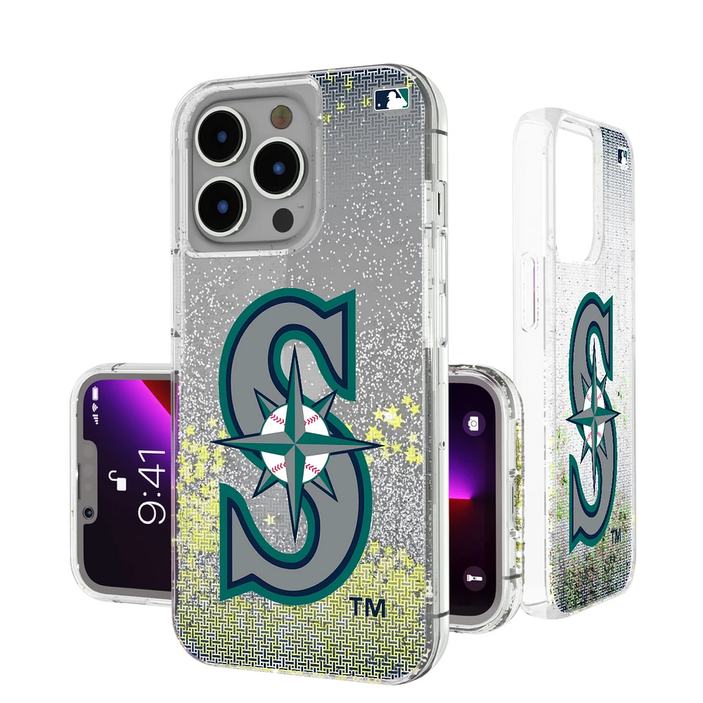 Seattle Mariners Linen Logo iPhone Glitter Case