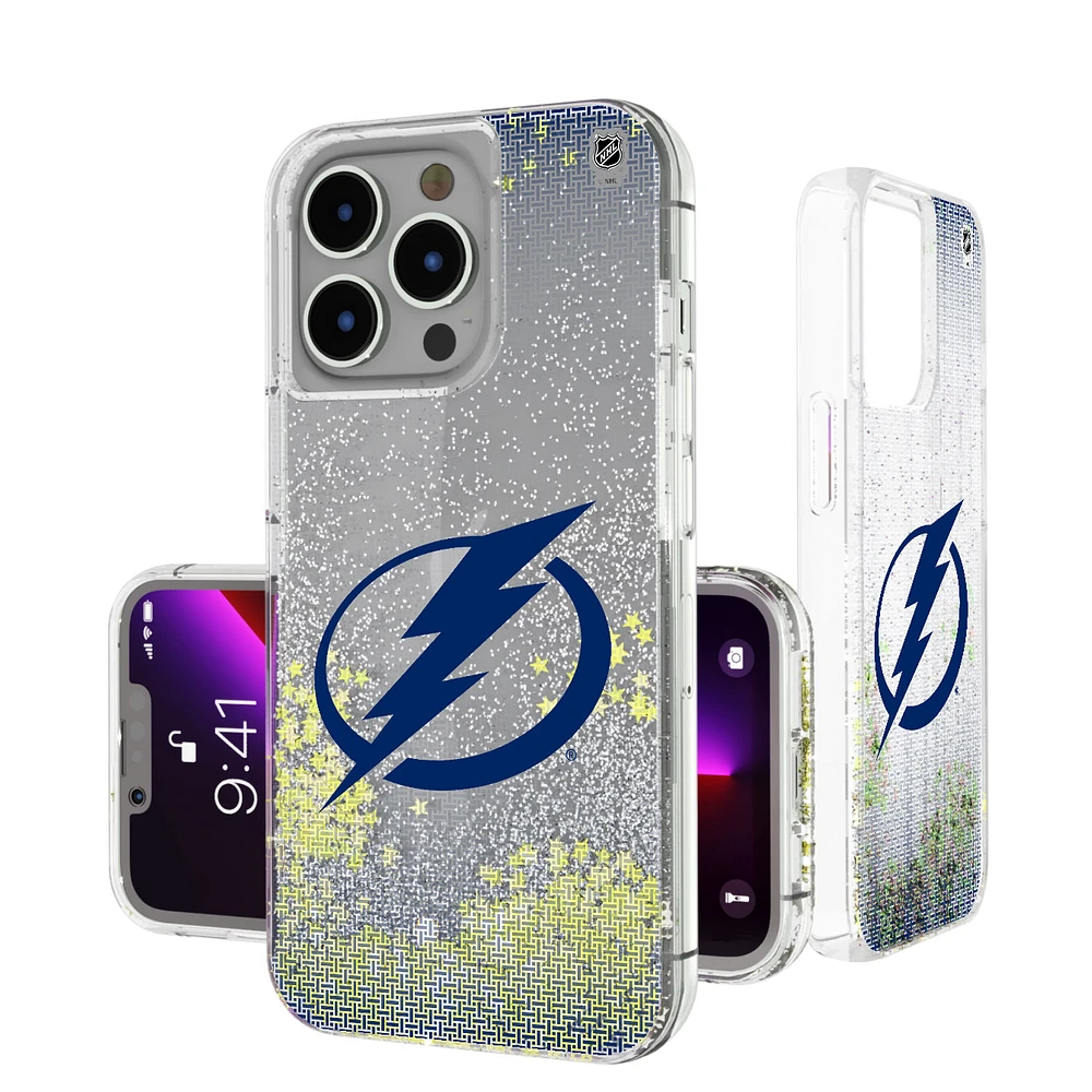 Tampa Bay Lightning Linen Logo iPhone Glitter Case