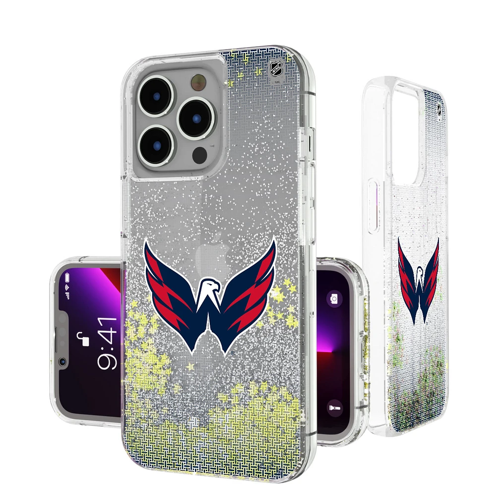 Washington Capitals Linen Logo iPhone Glitter Case