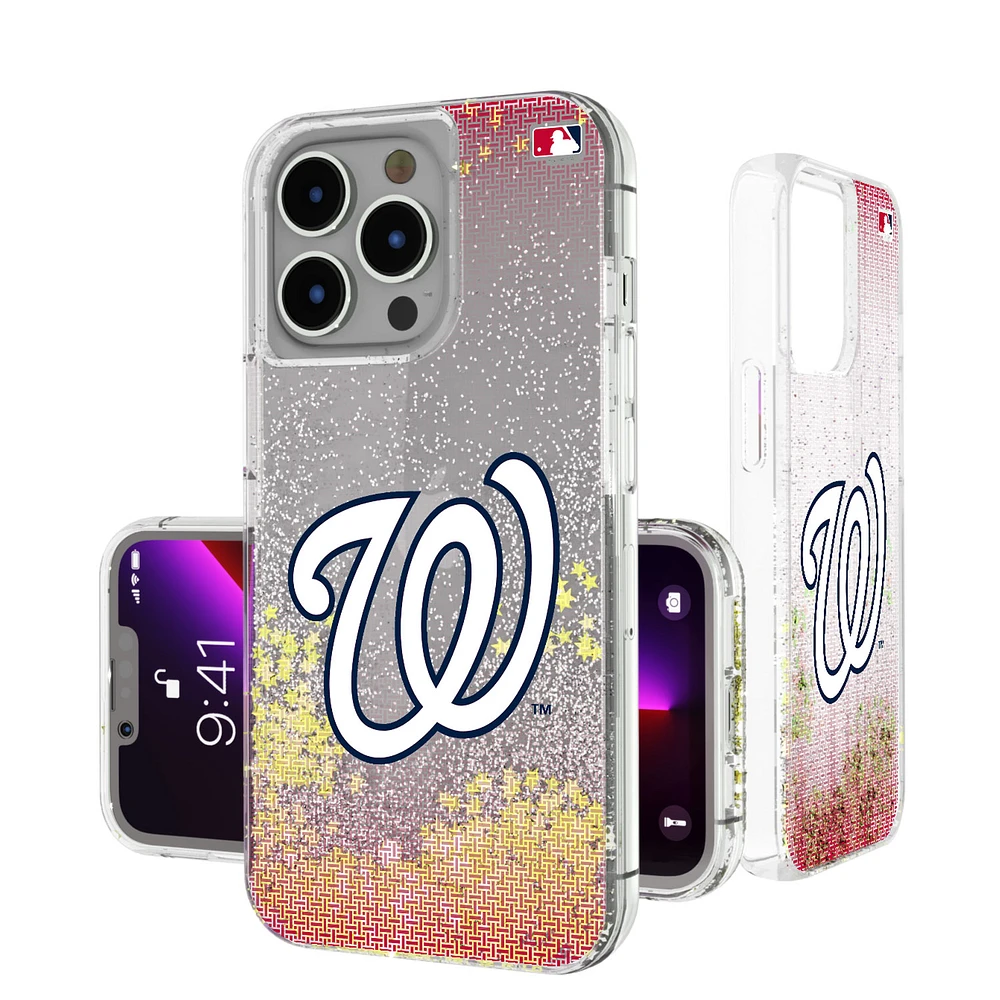 Washington Nationals Linen Logo iPhone Glitter Case