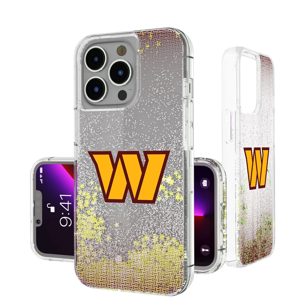 Washington Commanders Linen Logo iPhone Glitter Case