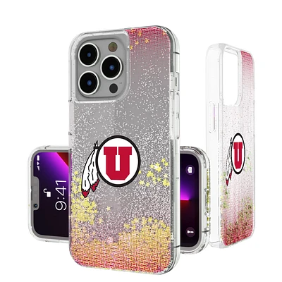 Utah Utes Linen Logo iPhone Glitter Case