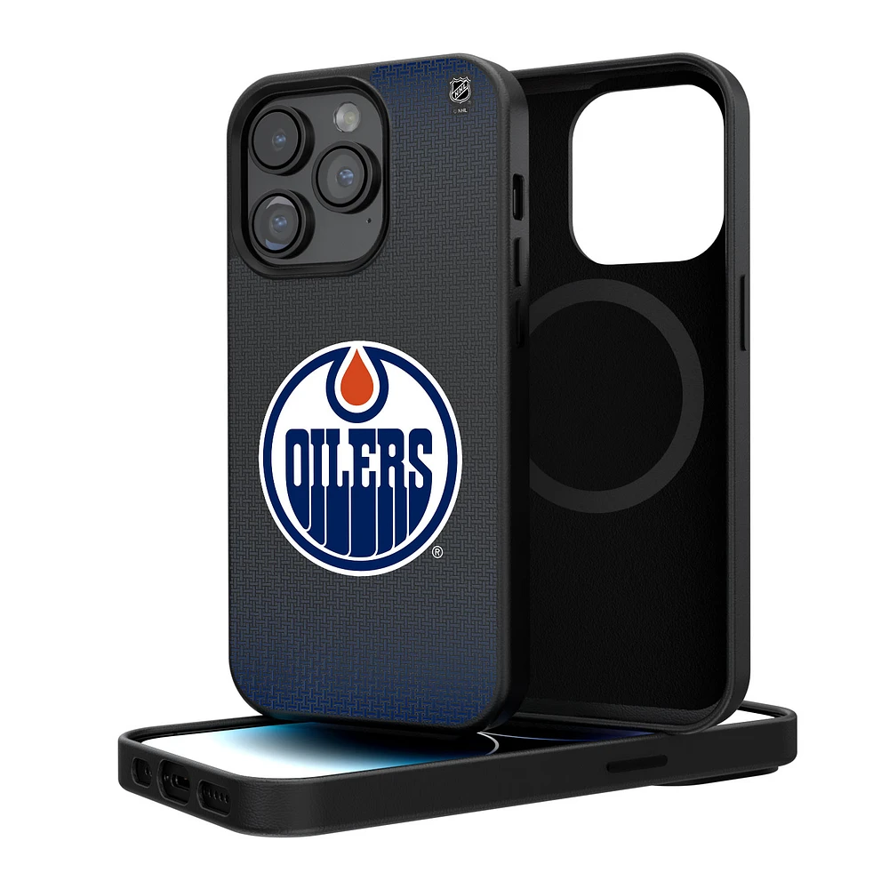 Edmonton Oilers Linen Logo iPhone Magnetic Bump Case