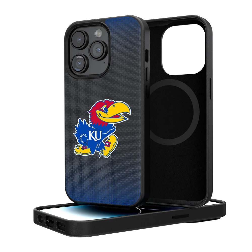 Kansas Jayhawks Linen Logo iPhone Magnetic Bump Case