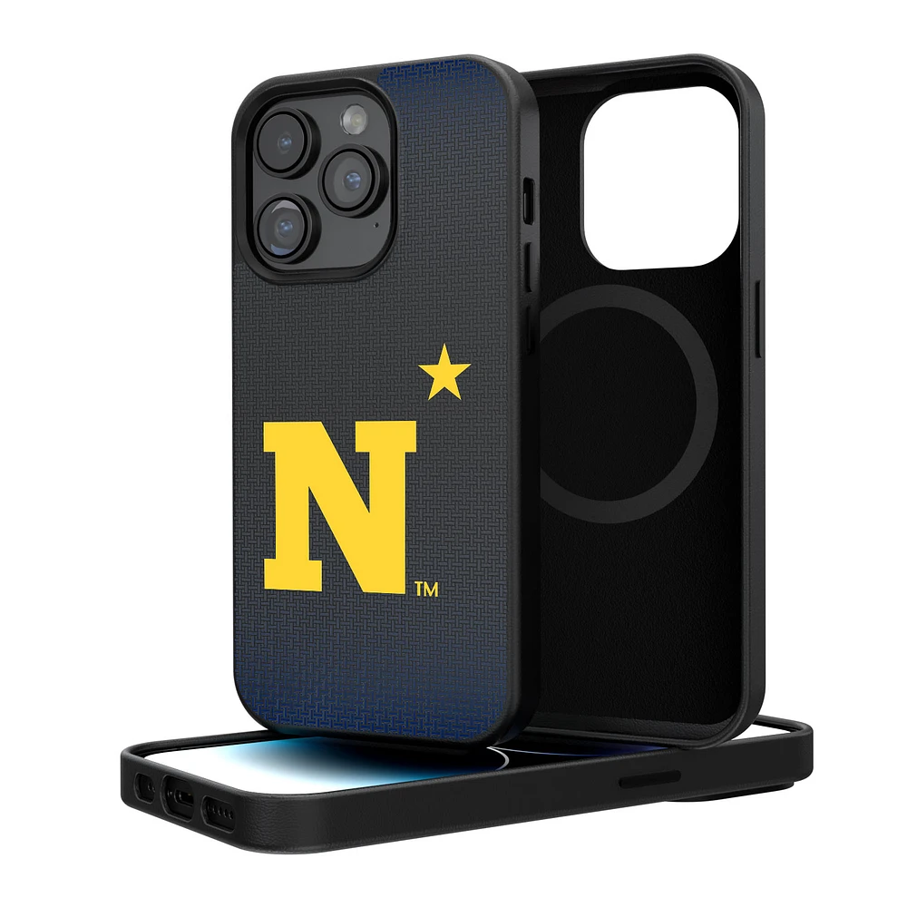 Navy Midshipmen Linen Logo iPhone Magnetic Bump Case