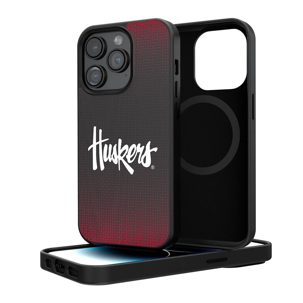 Nebraska Huskers Linen Logo iPhone Magnetic Bump Case