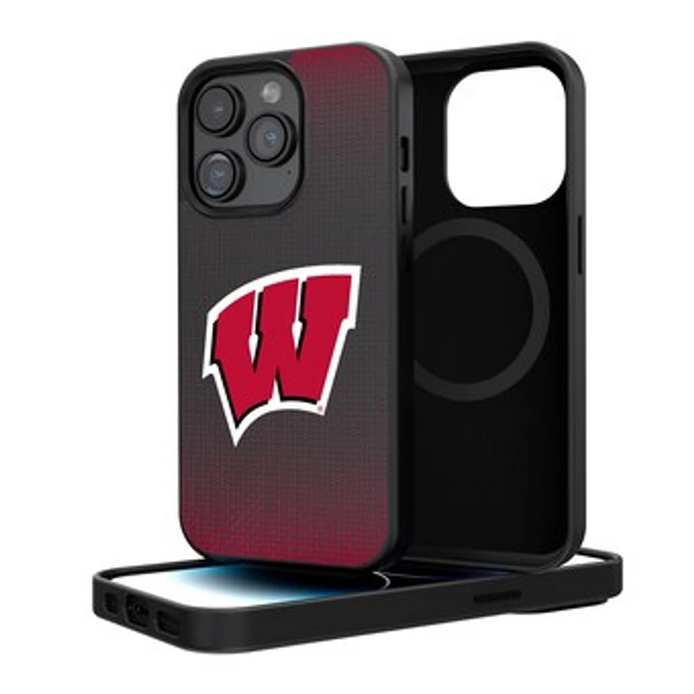 Wisconsin Badgers Linen Logo iPhone Magnetic Bump Case