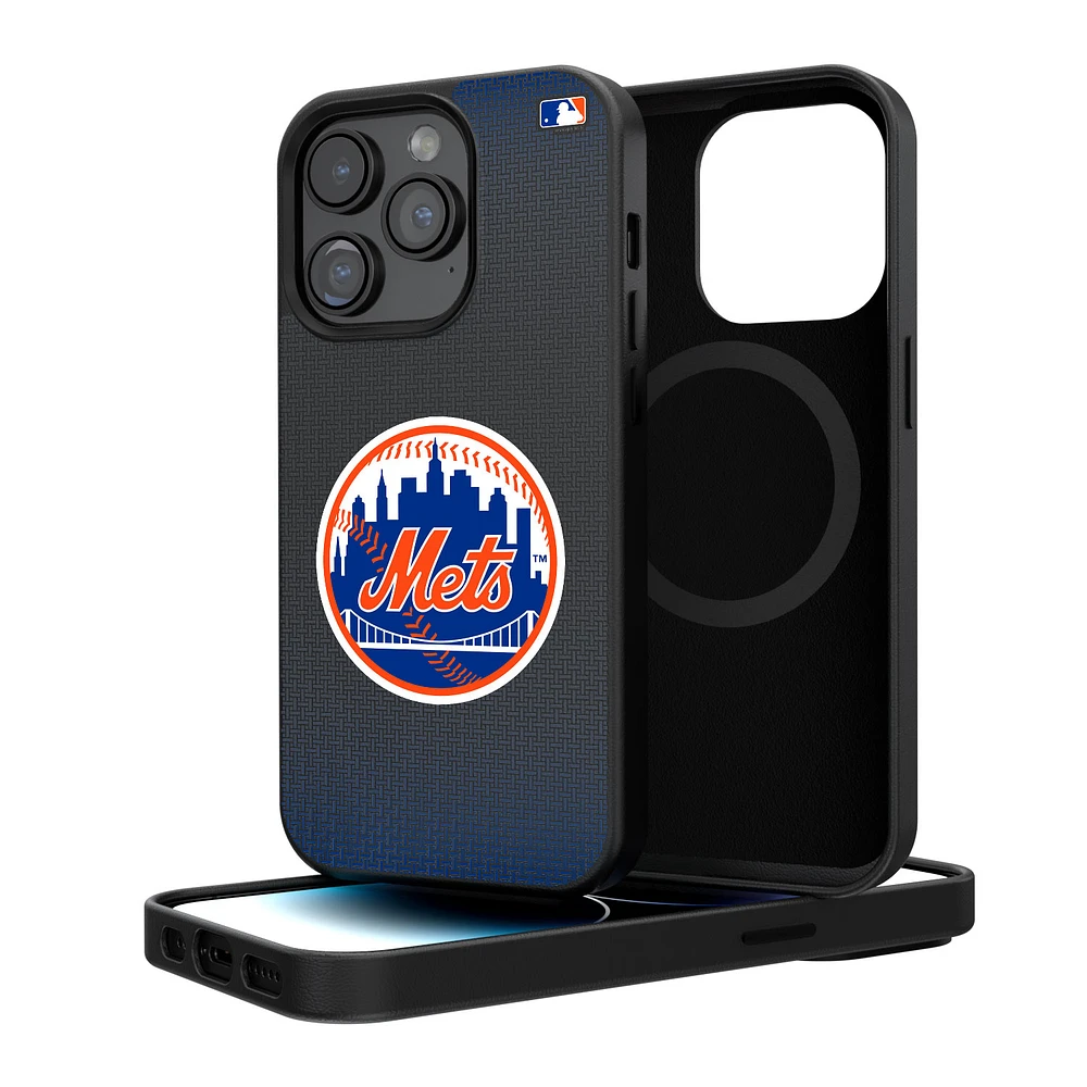 New York Mets Linen Logo iPhone Magnetic Bump Case