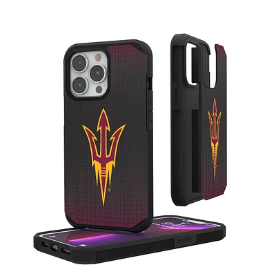 Arizona State Sun Devils Linen Logo iPhone Rugged Case