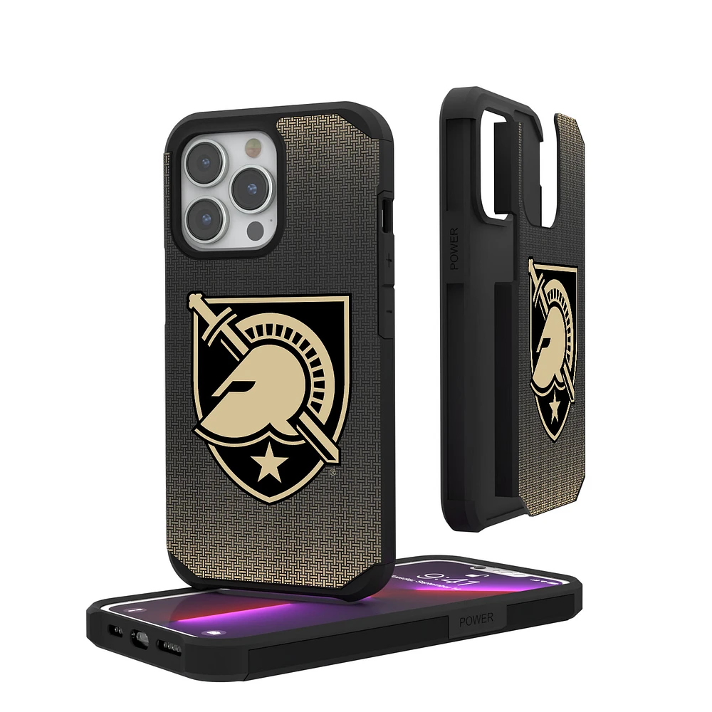 Army Black Knights Linen Logo iPhone Rugged Case