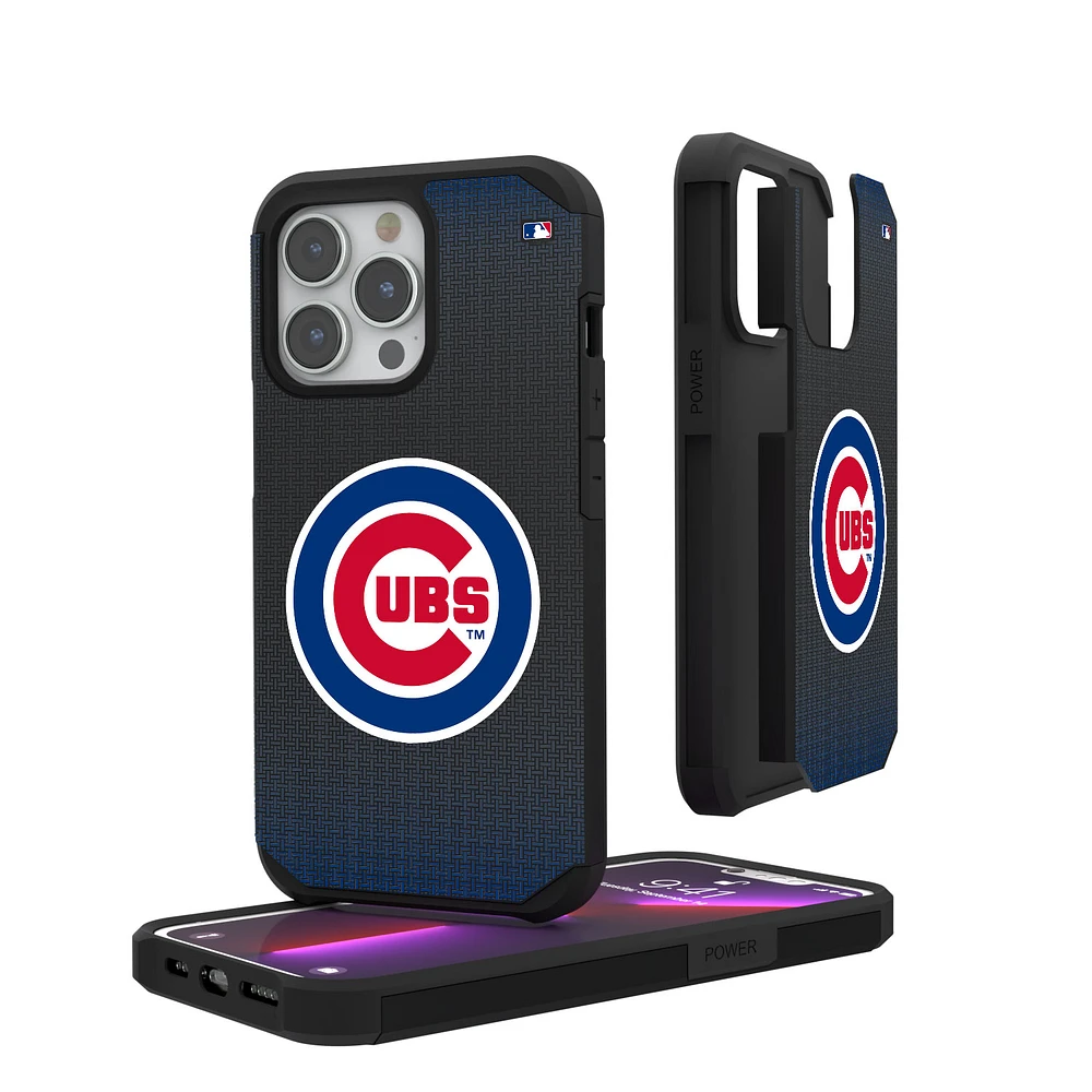Chicago Cubs Linen Logo iPhone Rugged Case