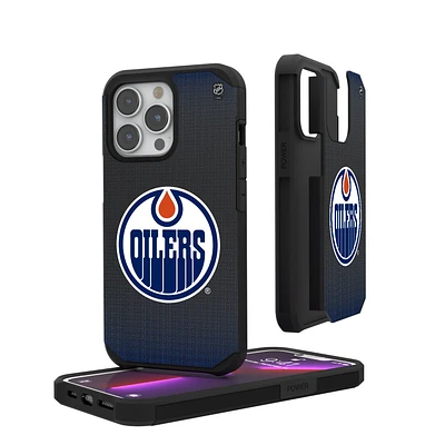 Edmonton Oilers Linen Logo iPhone Rugged Case
