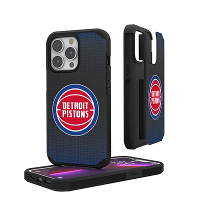 Detroit Pistons Linen Logo iPhone Rugged Case