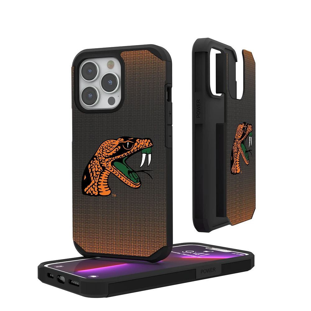 Florida A&M Rattlers Linen Logo iPhone Rugged Case