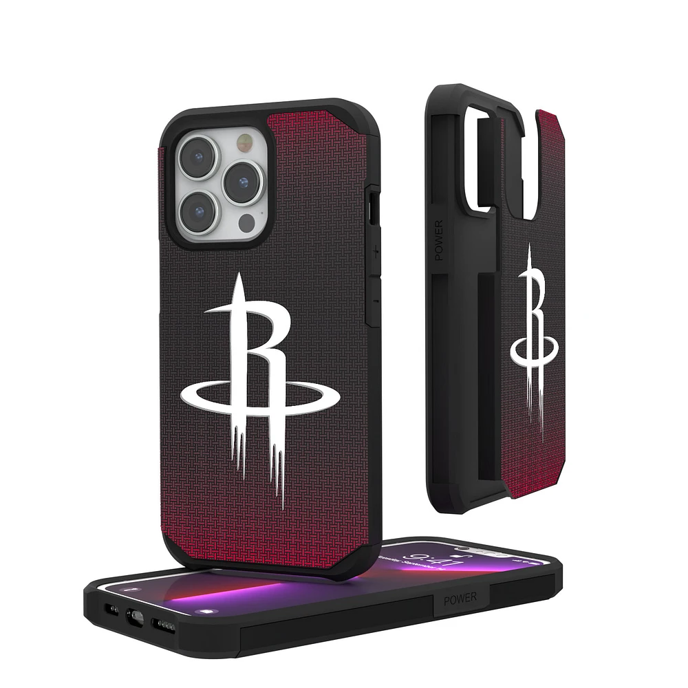 Houston Rockets Linen Logo iPhone Rugged Case