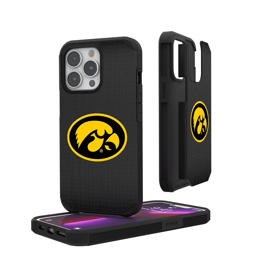Iowa Hawkeyes Linen Logo iPhone Rugged Case