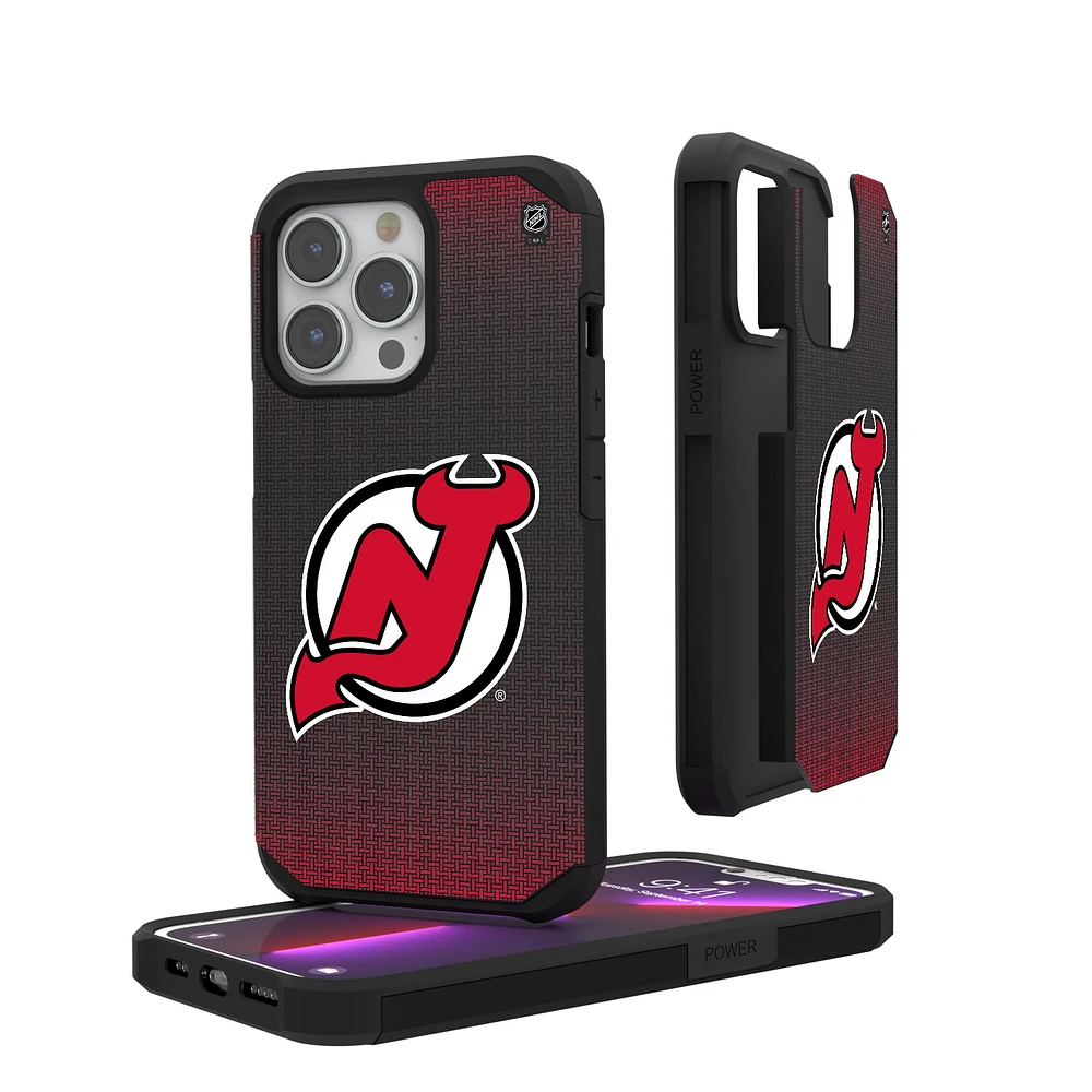 New Jersey Devils Linen Logo iPhone Rugged Case