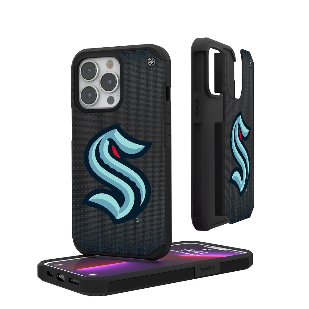 Seattle Kraken Linen Logo iPhone Rugged Case