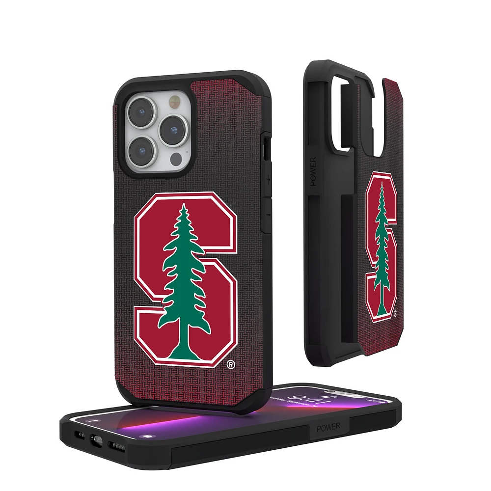 Stanford Cardinal Linen Logo iPhone Rugged Case
