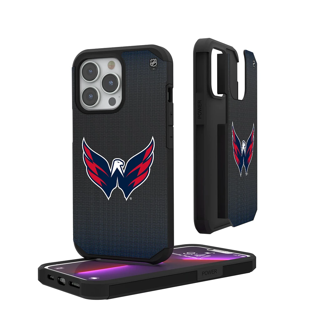 Washington Capitals Linen Logo iPhone Rugged Case
