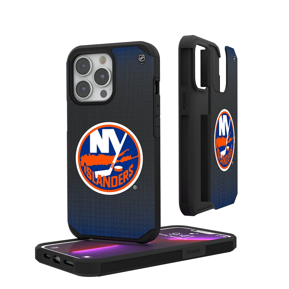 New York Islanders Linen Logo iPhone Rugged Case