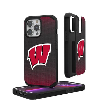 Wisconsin Badgers Linen Logo iPhone Rugged Case