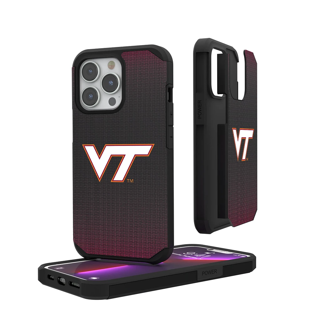 Virginia Tech Hokies Linen Logo iPhone Rugged Case