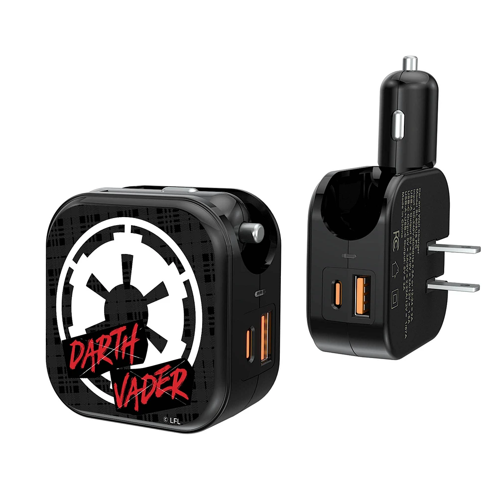 Keyscaper Darth Vader Black Star Wars Ransom 2-In-1 USB A/C Charger