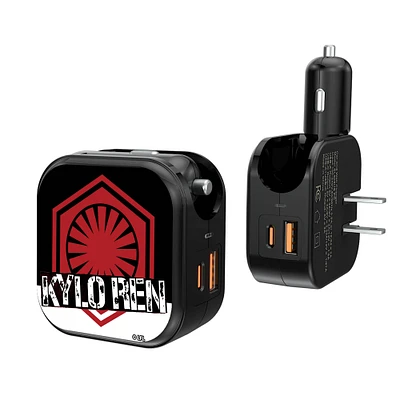 Keyscaper Kylo Ren Black Star Wars Ransom 2-In-1 USB A/C Charger
