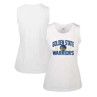 Women's Levelwear White Golden State Warriors Macy Tank Top