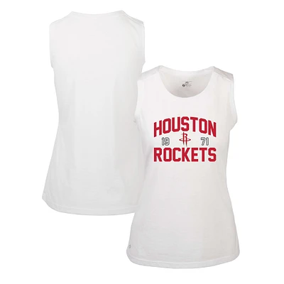 Women's Levelwear White Houston Rockets Macy Tank Top