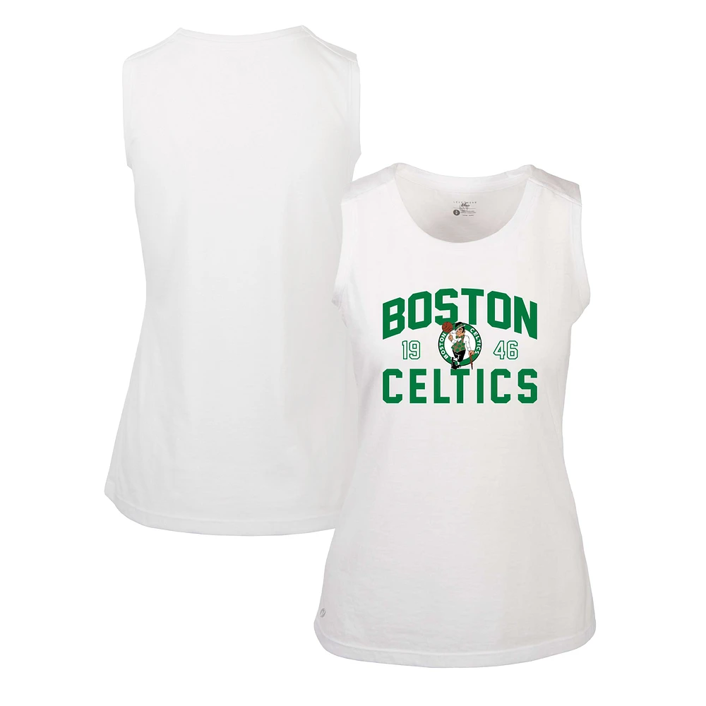 Women's Levelwear White Boston Celtics Macy Tank Top