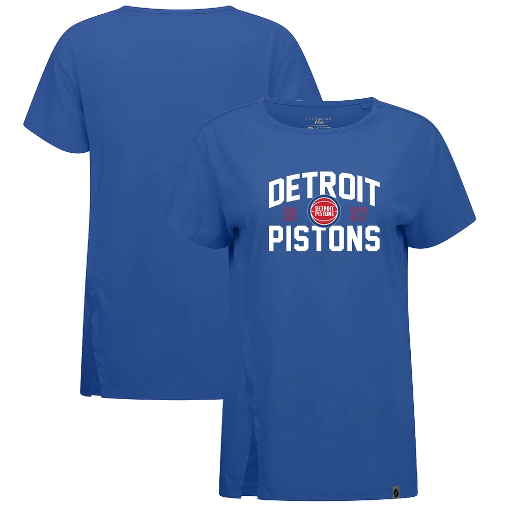 Women's Levelwear Blue Detroit Pistons Influx T-Shirt