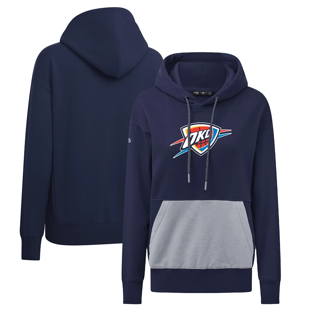 Women's Levelwear Navy Oklahoma City Thunder Bonfire Pullover Hoodie