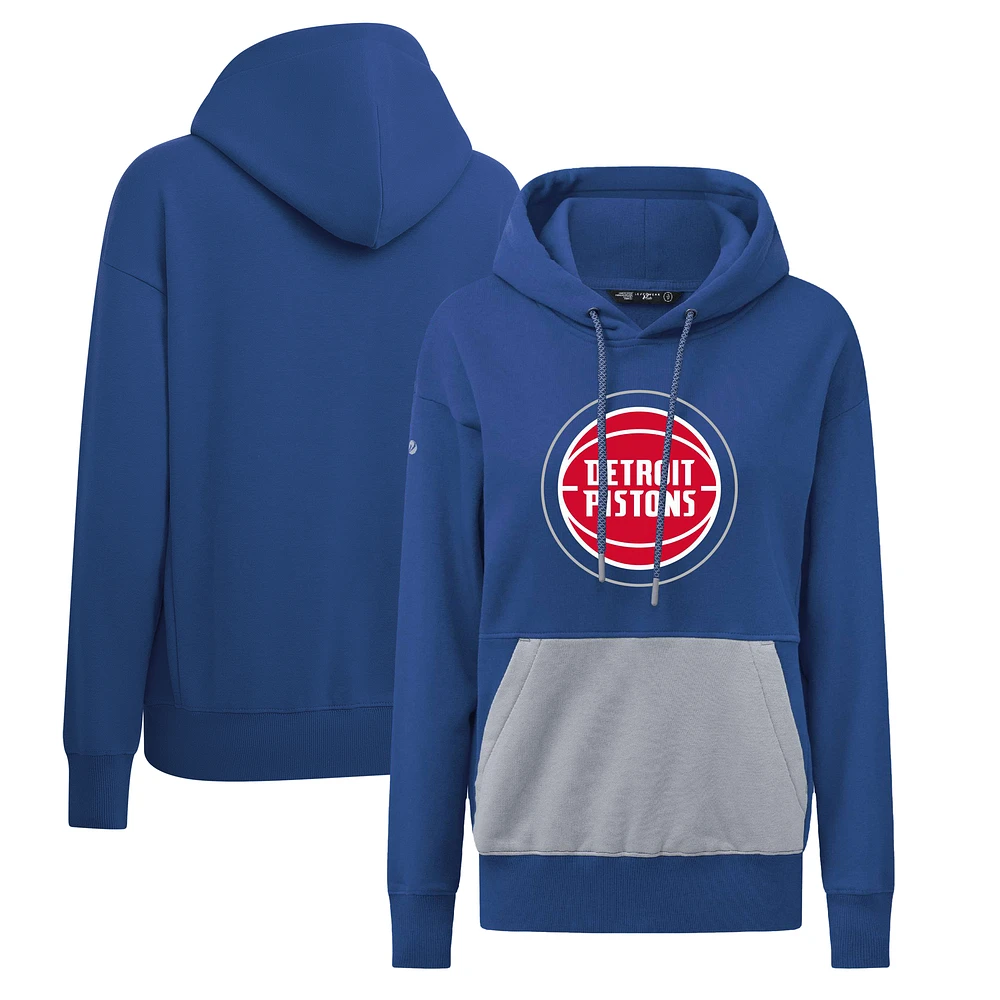 Women's Levelwear Blue Detroit Pistons Bonfire Pullover Hoodie