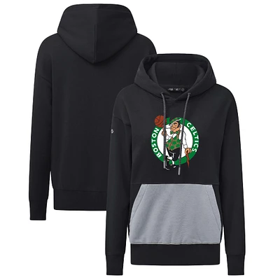 Women's Levelwear Black Boston Celtics Bonfire Pullover Hoodie
