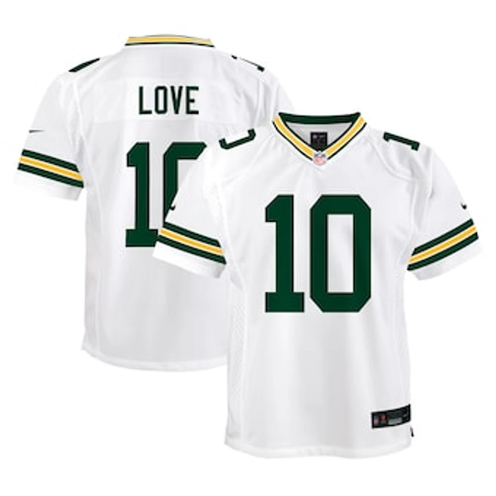 Youth Nike Jordan Love White Green Bay Packers Game Jersey