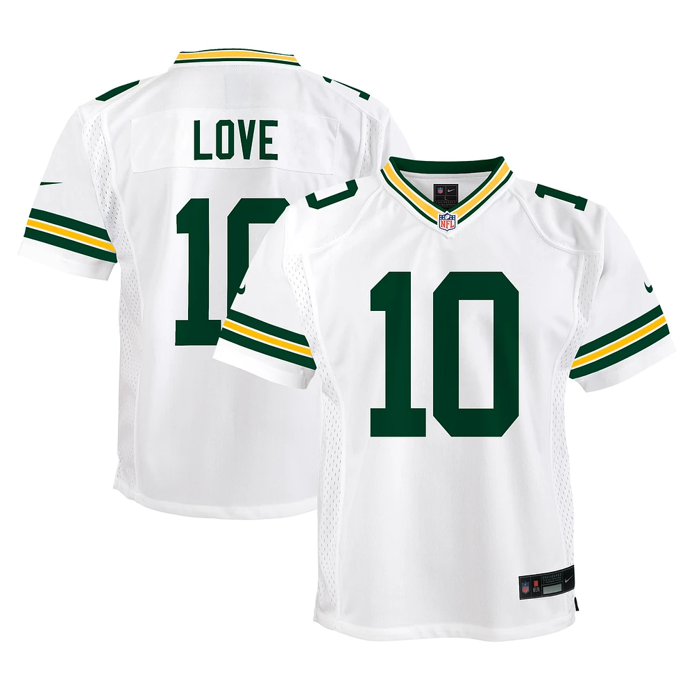 Youth Nike Jordan Love White Green Bay Packers Game Jersey