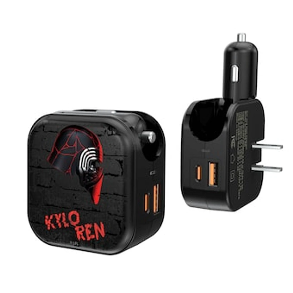 Keyscaper Kylo Ren Black Star Wars Iconic 2-In-1 USB A/C Charger