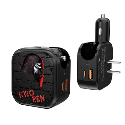 Keyscaper Kylo Ren Black Star Wars Iconic 2-In-1 USB A/C Charger