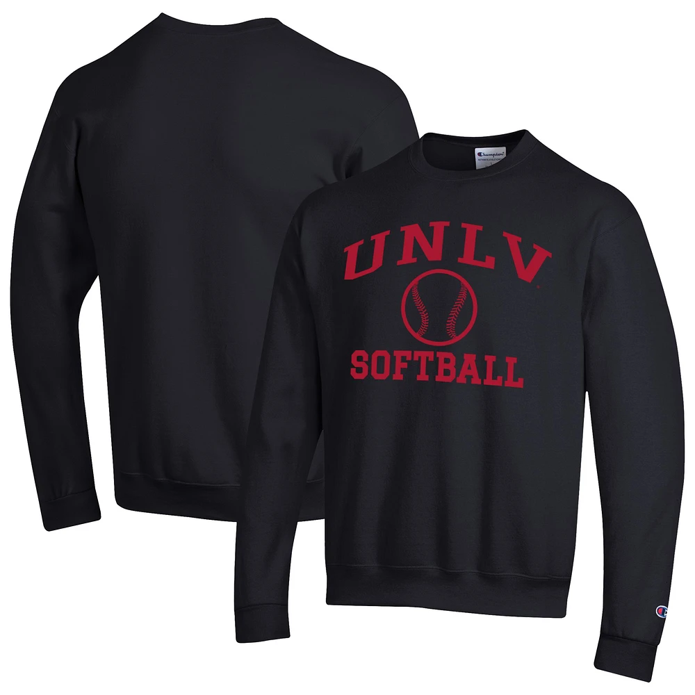 Men's Champion UNLV Rebels Icon Softball Powerblend Pullover Sweatshirt